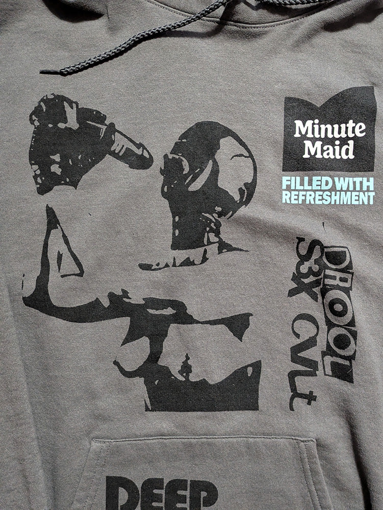 FOMO Collection - Collage Minute Maid "Filled With Refreshment" Hungry / Deep Throat Hoodie - XL - 11833