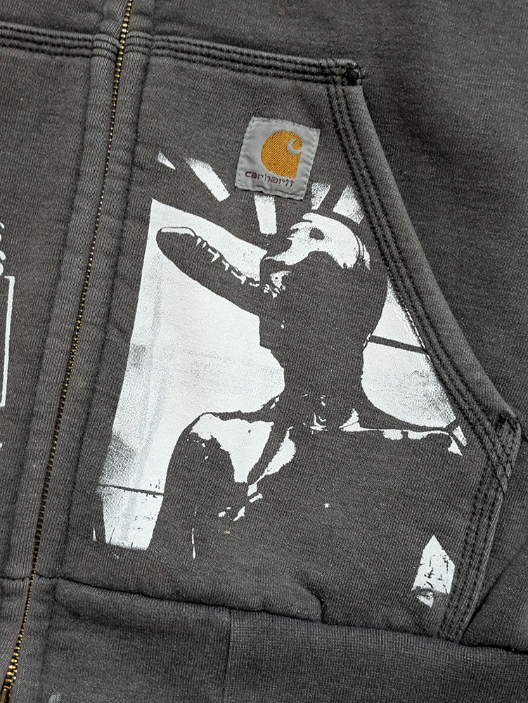 FOMO Collection - DISTRESSED Collage Carhartt Manifesto / Graffiti Doll Zip Up Hoodie(Heavyweight) - 2XL - 11839