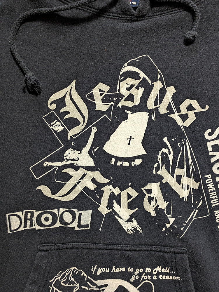 FOMO Collection - Collage Jesus Freak Magdalene / Devil In Miss Jones Hoodie - L - 11915