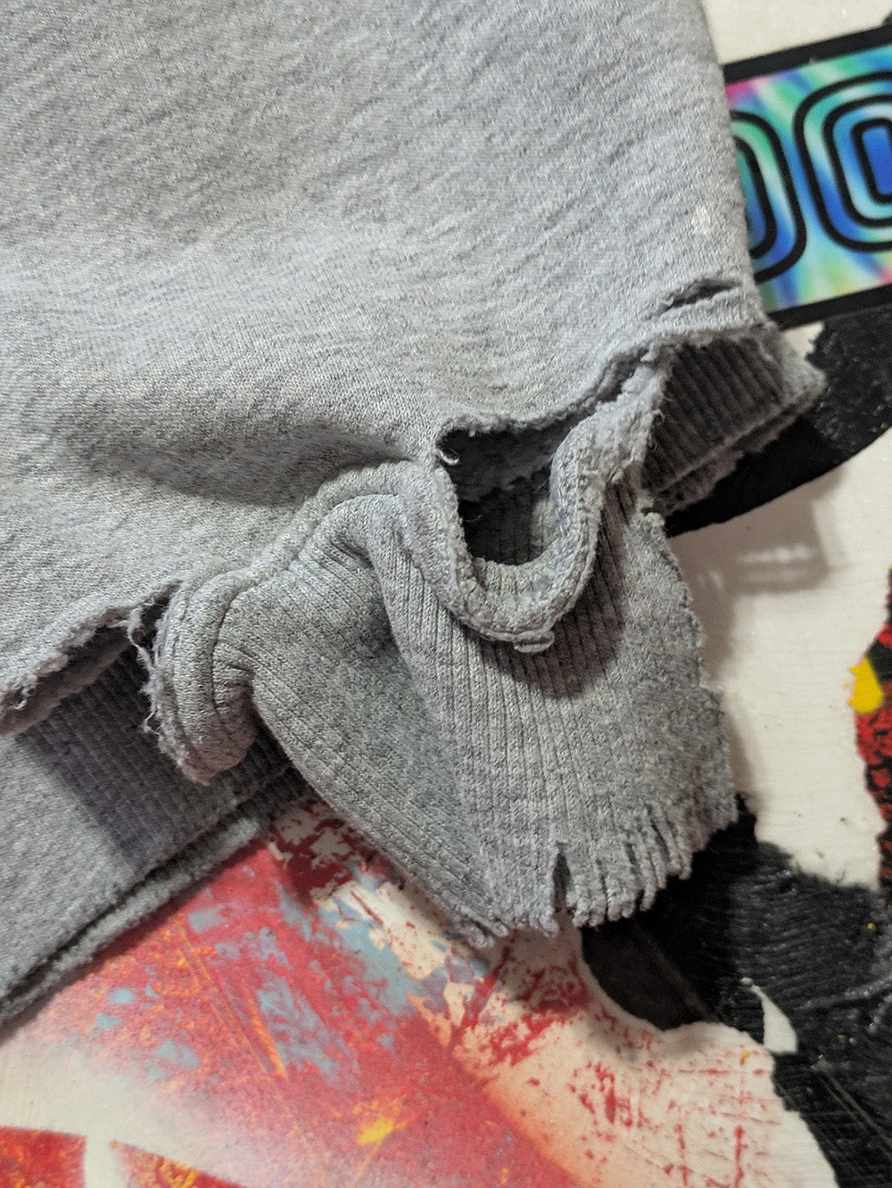 FOMO Collection - DISTRESSED Collage Champion Pets Hoodie - L - 11919
