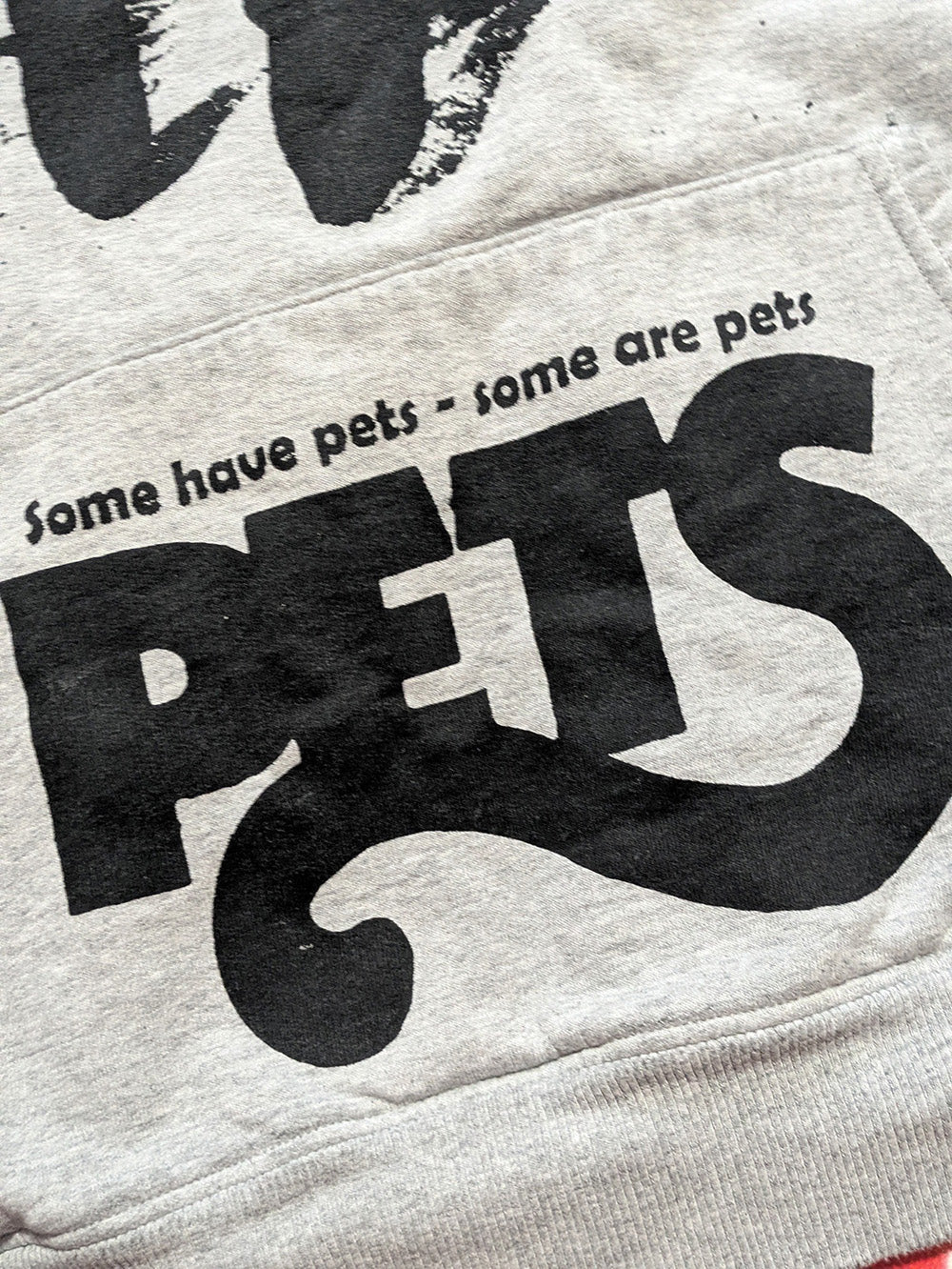 FOMO Collection - DISTRESSED Collage Champion Pets Hoodie - L - 11919