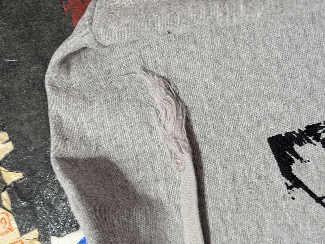 FOMO Collection - DISTRESSED Collage Champion Pets Hoodie - L - 11919