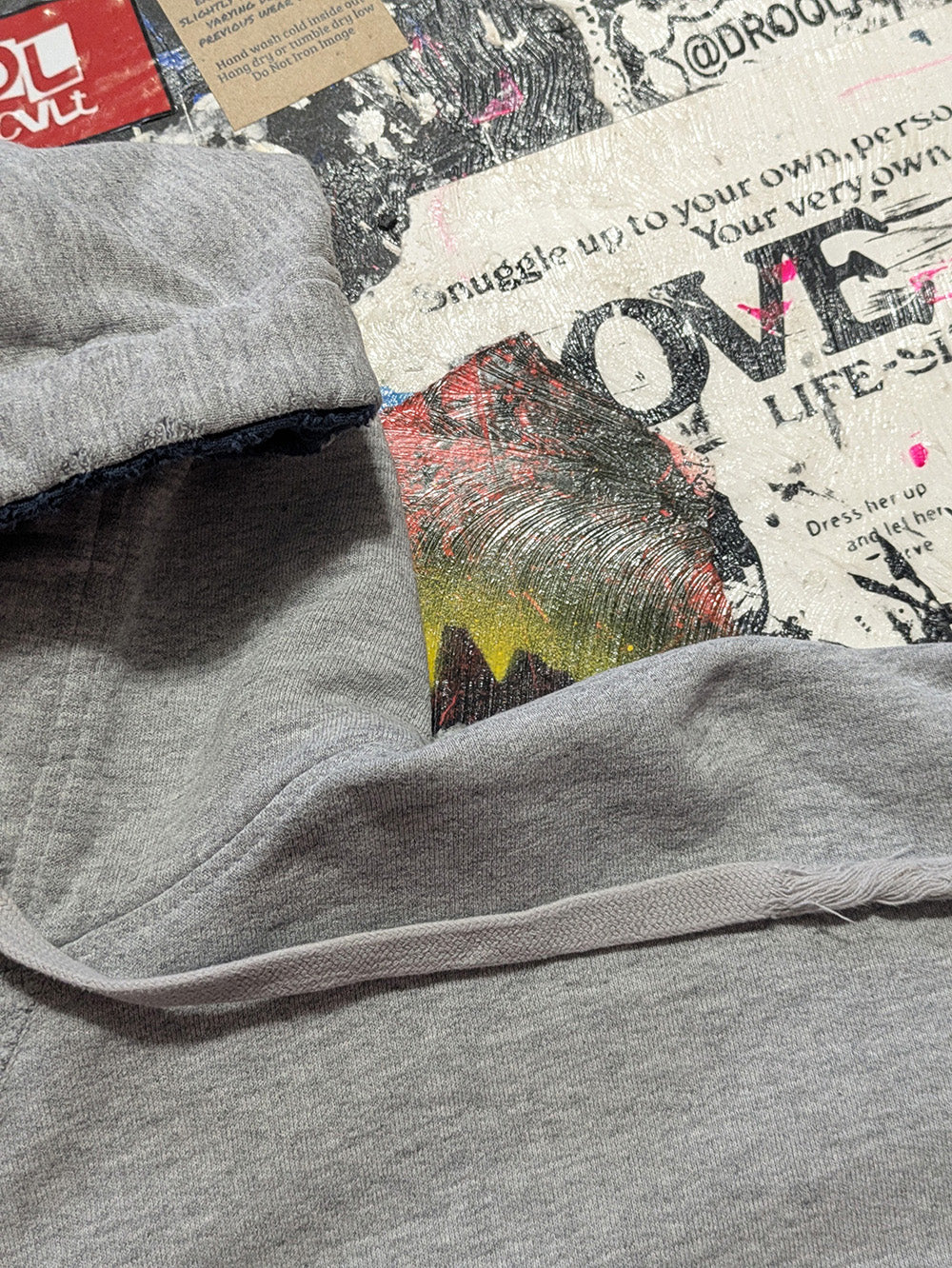 FOMO Collection - DISTRESSED Collage Champion Pets Hoodie - L - 11919