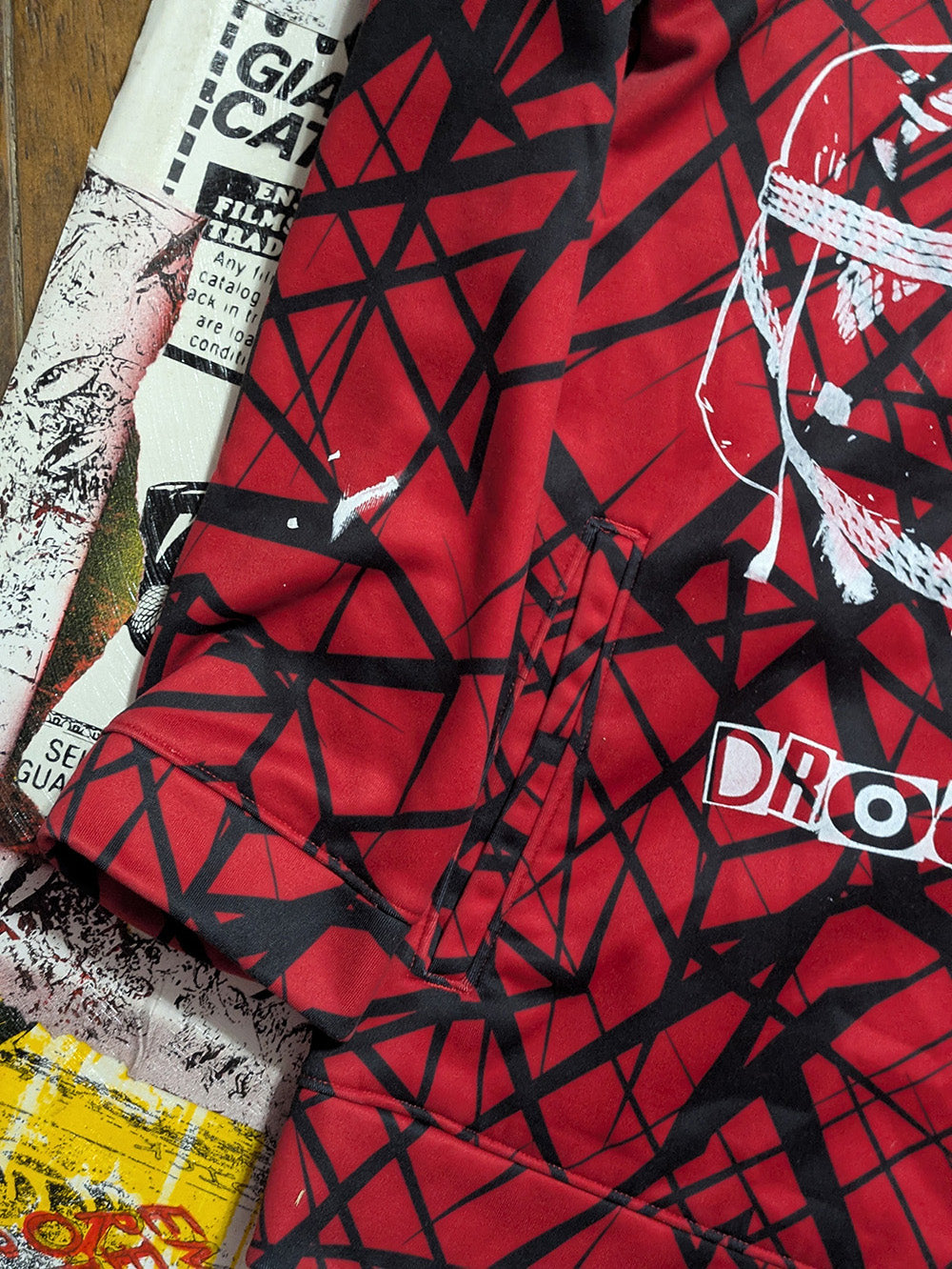 FOMO Collection - DISTRESSED Collage Manifesto / Feel Everything Zip Up Hoodie - XL - 11923