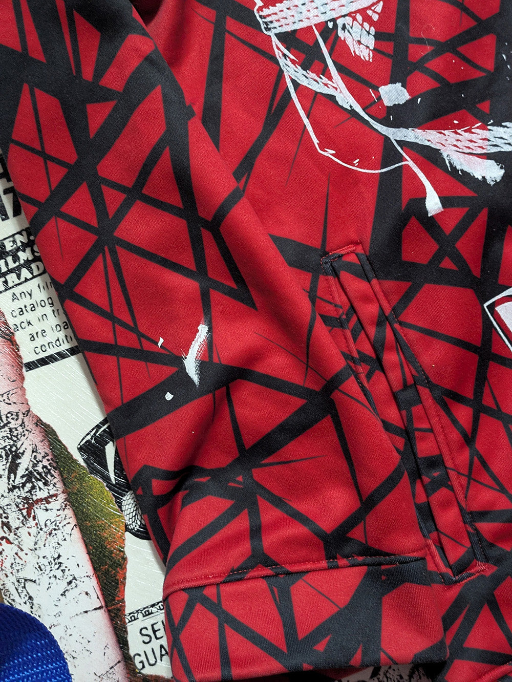 FOMO Collection - DISTRESSED Collage Manifesto / Feel Everything Zip Up Hoodie - XL - 11923