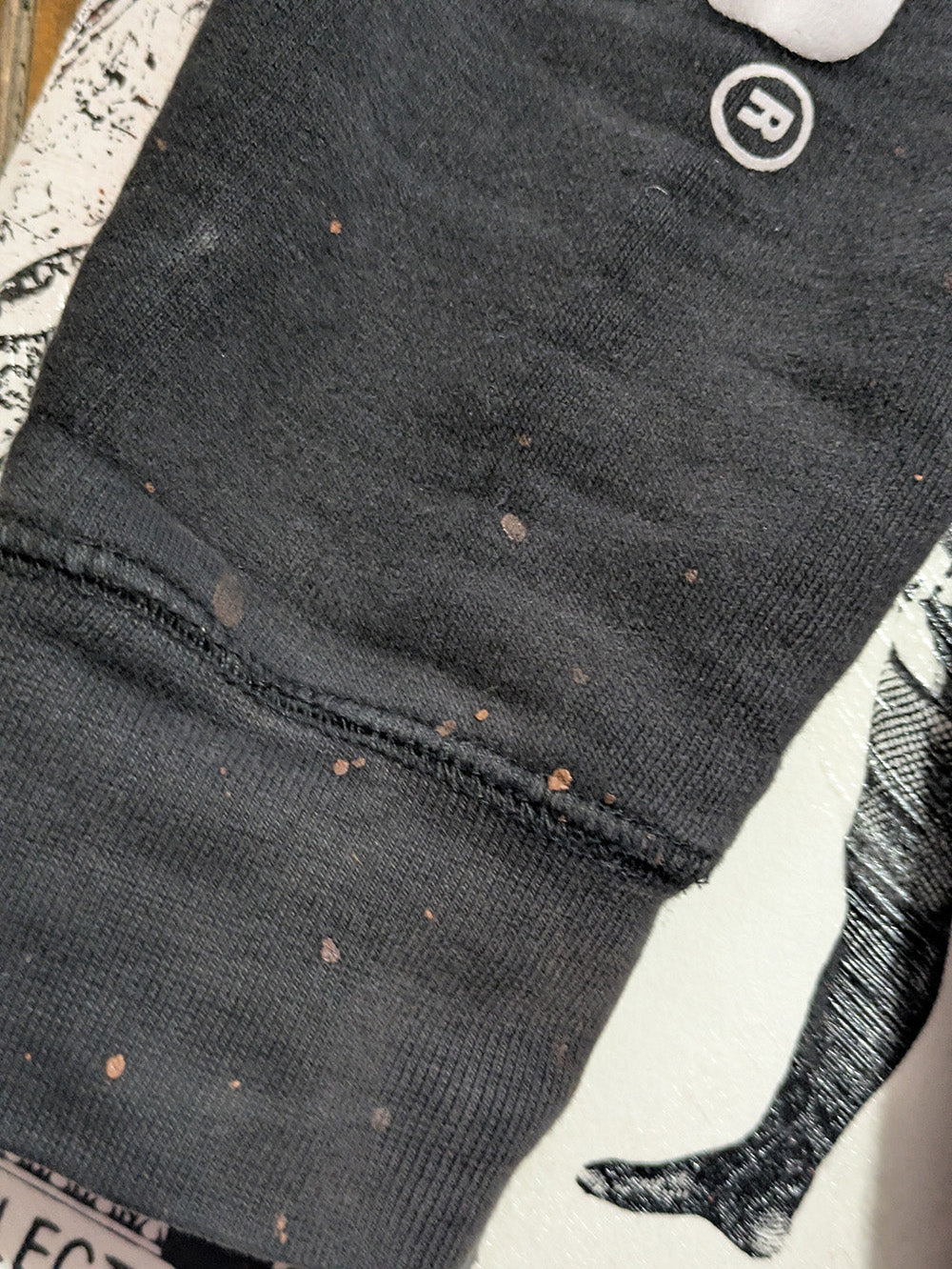 FOMO Collection - DISTRESSED Collage Caterpillar Origin Story / Graffiti Doll Zip Up Hoodie - M - 11924