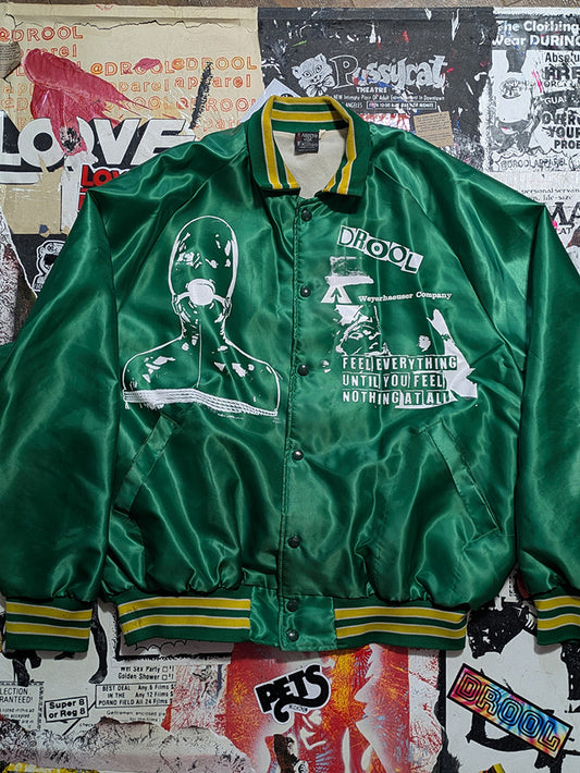 FOMO Collection - Collage Vintage Made in USA Manifesto / Box Head(double sided) Satin Jacket - 2XL - 11925