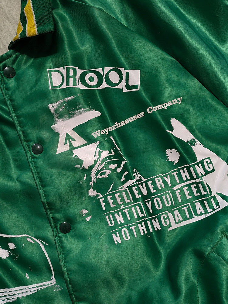 FOMO Collection - Collage Vintage Made in USA Manifesto / Box Head(double sided) Satin Jacket - 2XL - 11925