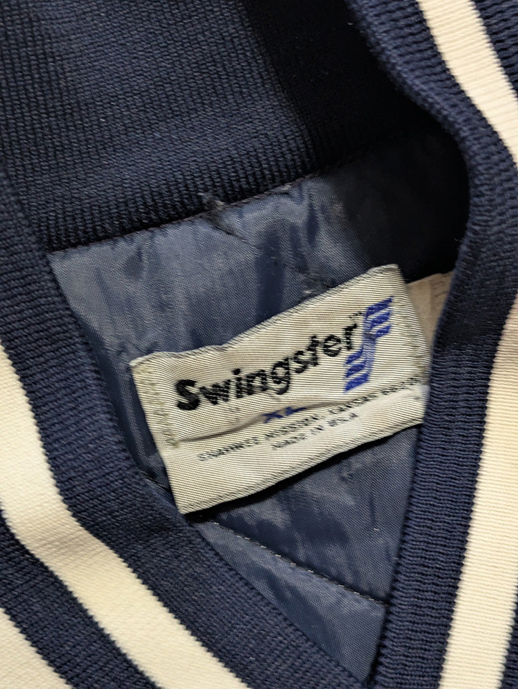 FOMO Collection - Collage US Navy Vintage Made in USA Origin Story Satin Jacket - XL - 11927