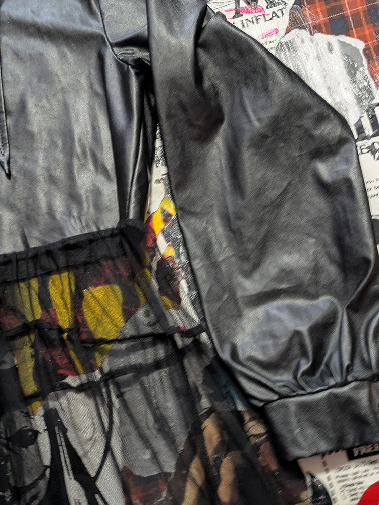 FOMO Collection - Collage Custom applied patch Legs Jacket - M - 11933