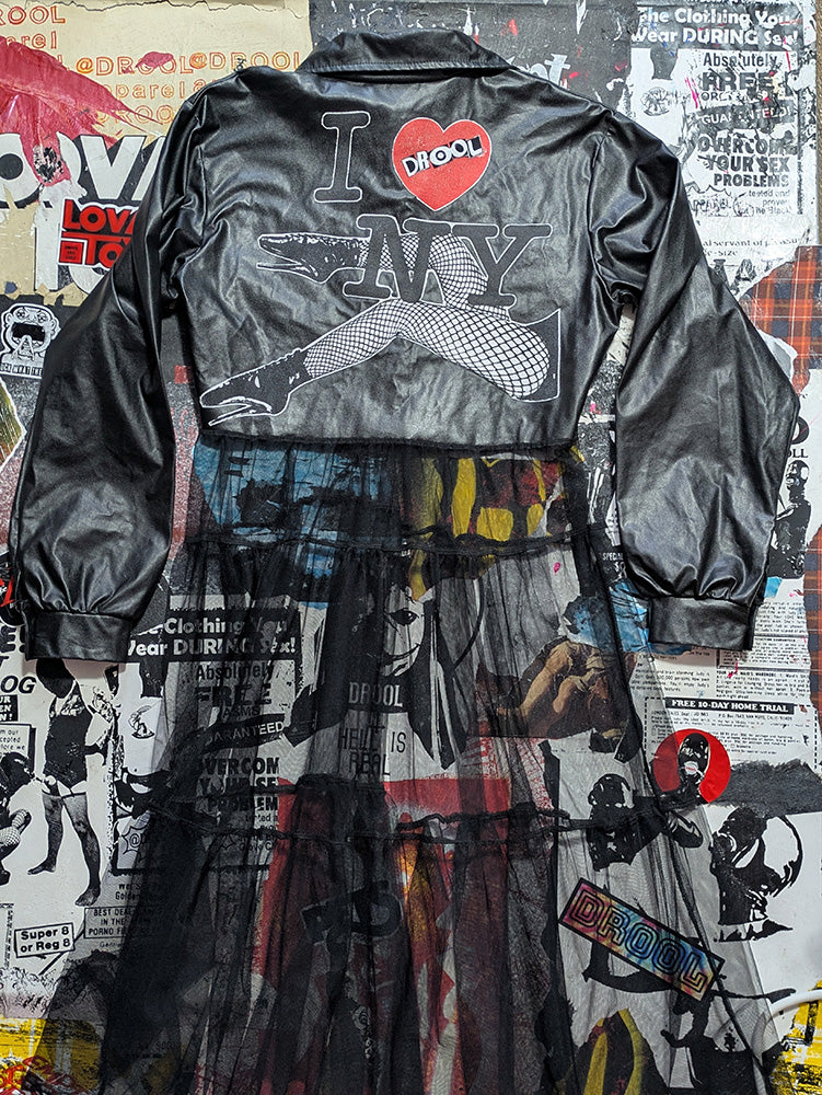 FOMO Collection - Collage Custom applied patch Legs Jacket - M - 11933
