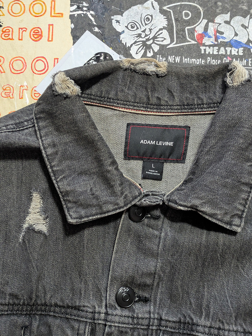 FOMO Collection - Adam Levine Sunday Service(double sided) Denim Jacket - L - 11934