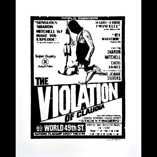 Violation Of Claudia - 16x20 Screen Print