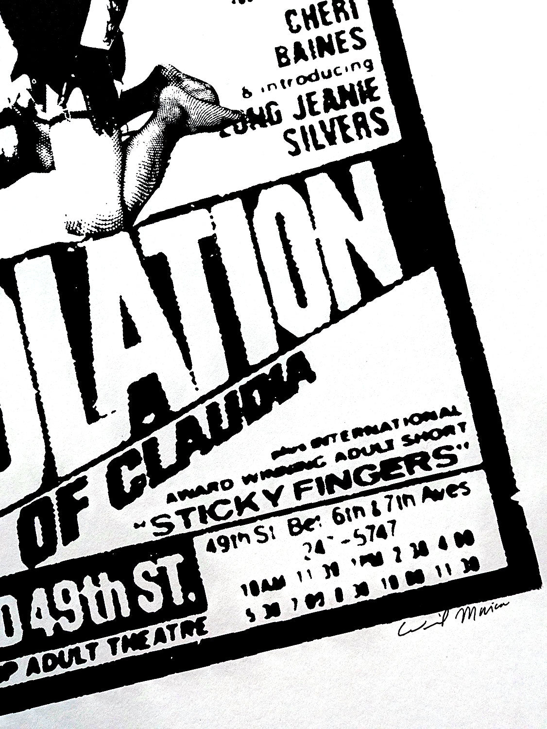 Violation Of Claudia - 16x20 Screen Print