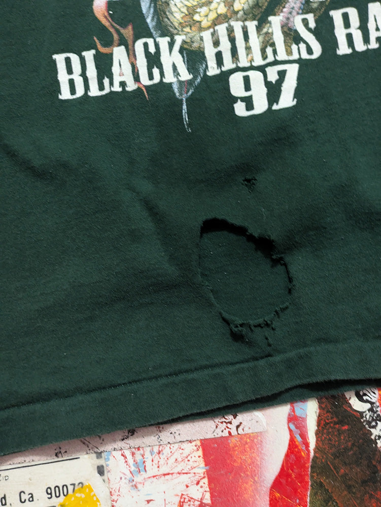 FOMO Collection - DISTRESSED Vintage 1997 Sturgis Glory Box T-Shirt - L - 1203