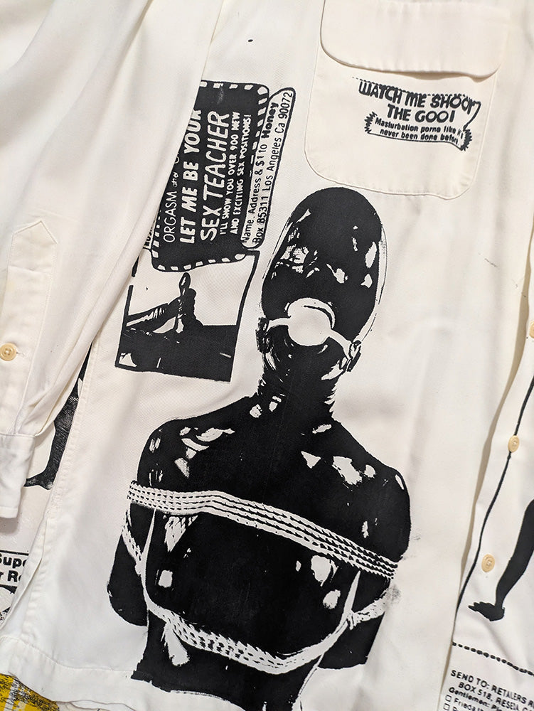 FOMO Collection - Collage Ralph Lauren Love Machine / Manifesto Long Sleeve Button Up - L - 1208