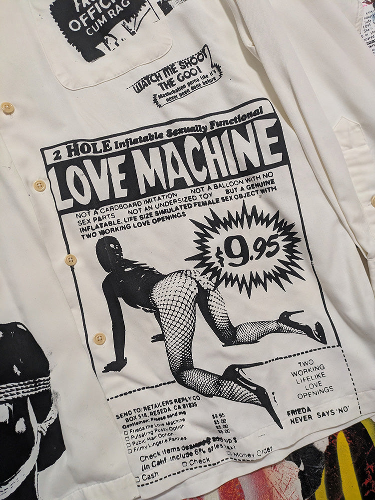 FOMO Collection - Collage Ralph Lauren Love Machine / Manifesto Long Sleeve Button Up - L - 1208