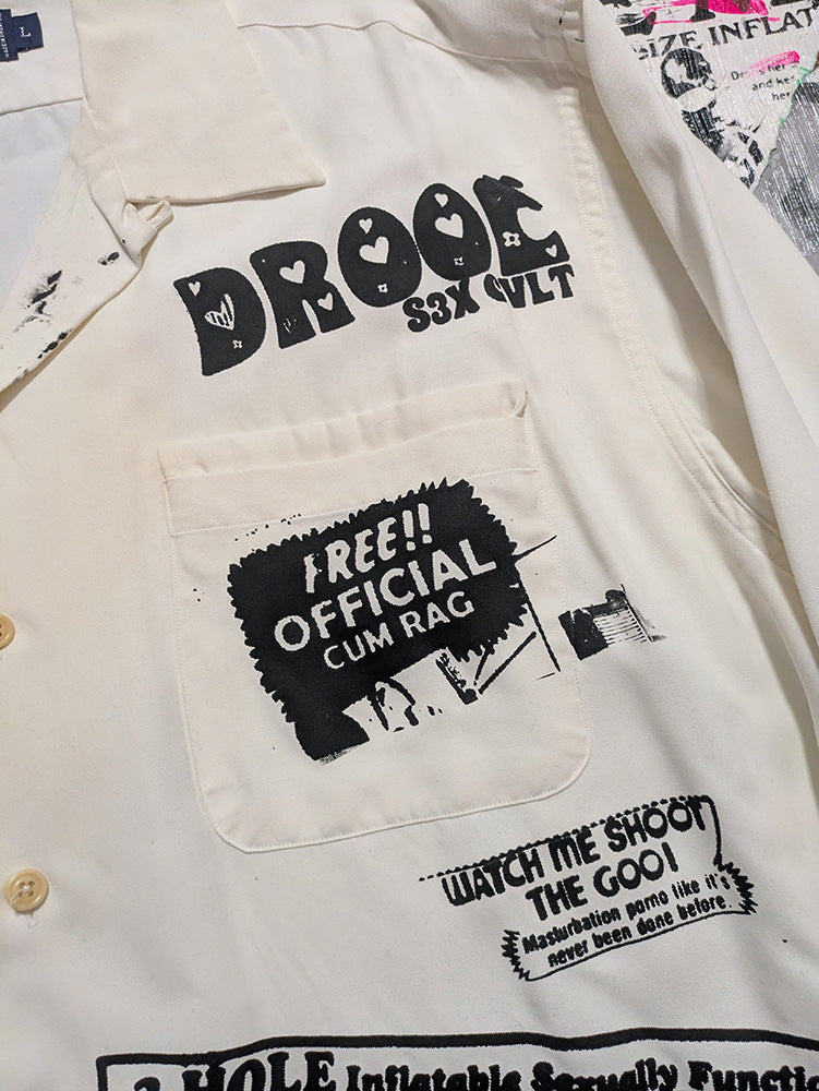 FOMO Collection - Collage Ralph Lauren Love Machine / Manifesto Long Sleeve Button Up - L - 1208