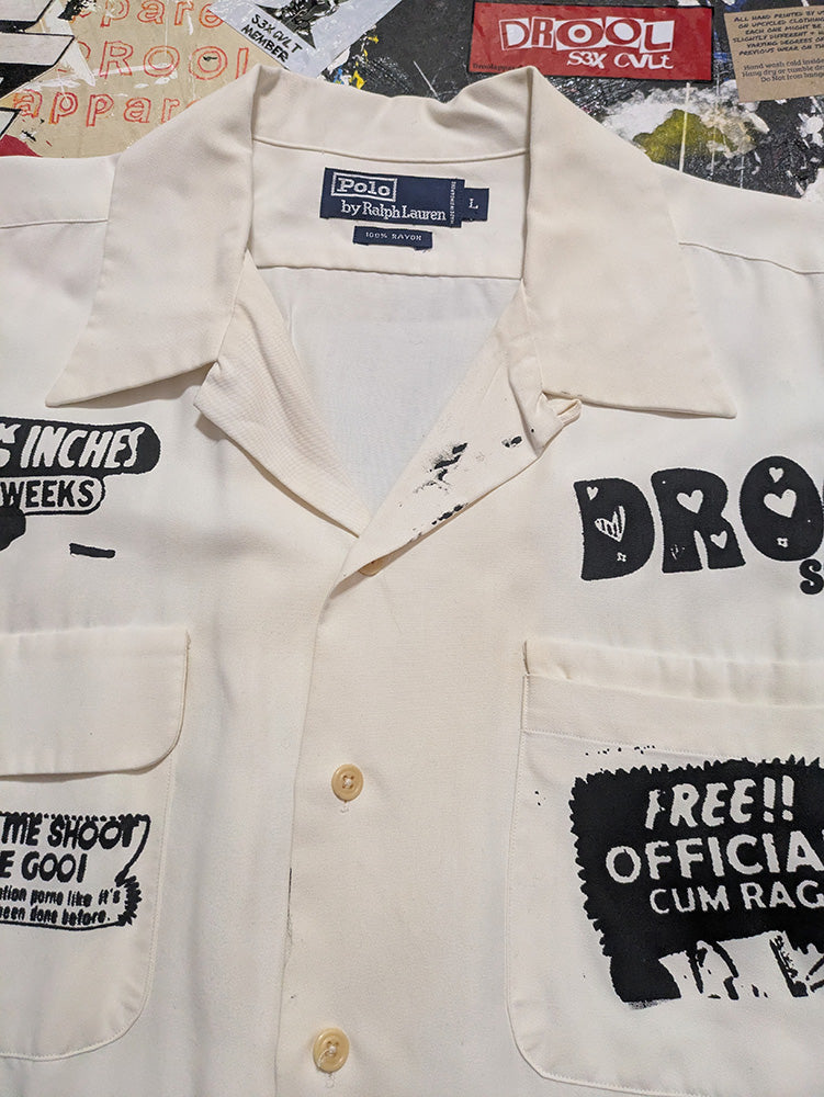 FOMO Collection - Collage Ralph Lauren Love Machine / Manifesto Long Sleeve Button Up - L - 1208