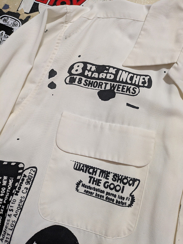 FOMO Collection - Collage Ralph Lauren Love Machine / Manifesto Long Sleeve Button Up - L - 1208