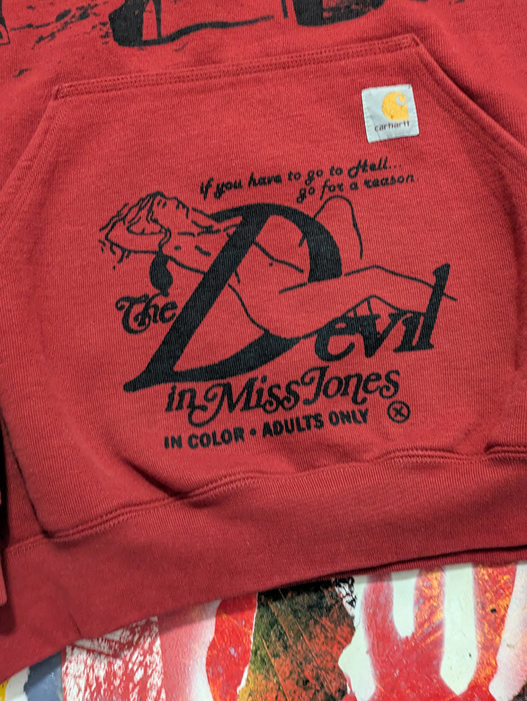 FOMO Collection - Collage Carhartt Rubber Nun In Pittsburgh / Devil In Miss Jones Hoodie - S - 12015