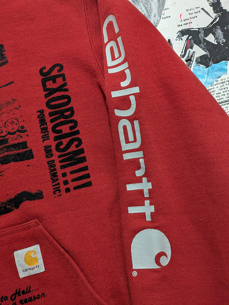 FOMO Collection - Collage Carhartt Rubber Nun In Pittsburgh / Devil In Miss Jones Hoodie - S - 12015