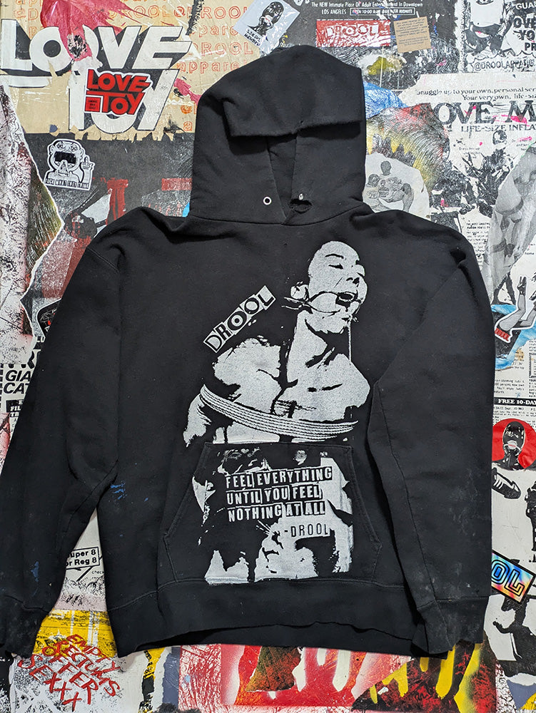 FOMO Collection - DISTRESSED Collage Origin Story / S3x Cures The Crazy Hoodie - XL - 12017