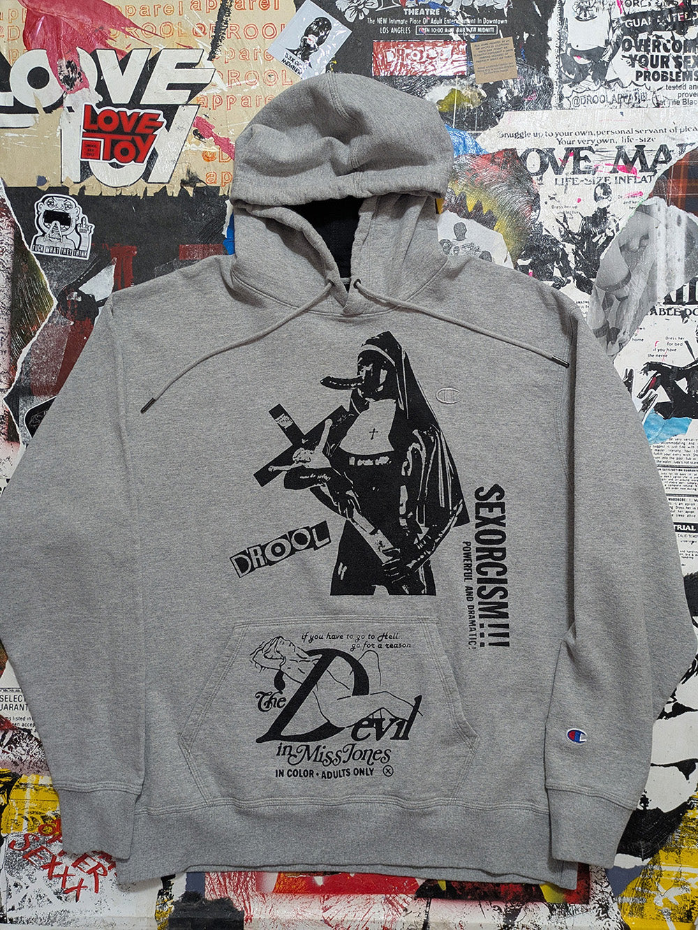 FOMO Collection - Collage Champion Magdalene / Devil In Miss Jones Hoodie - XL - 12023