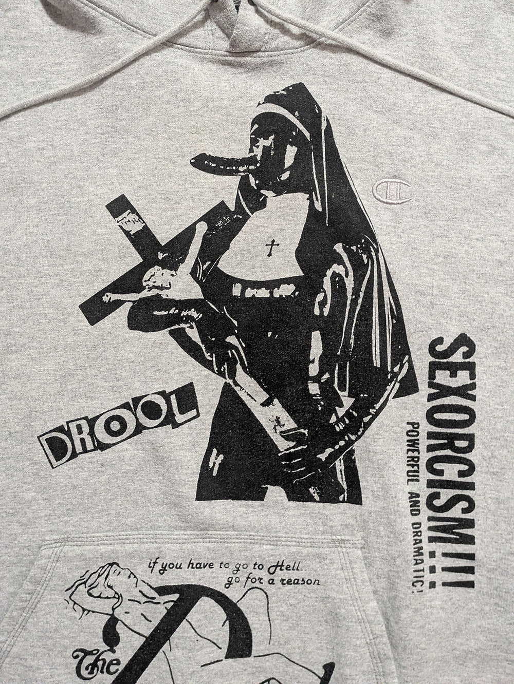 FOMO Collection - Collage Champion Magdalene / Devil In Miss Jones Hoodie - XL - 12023