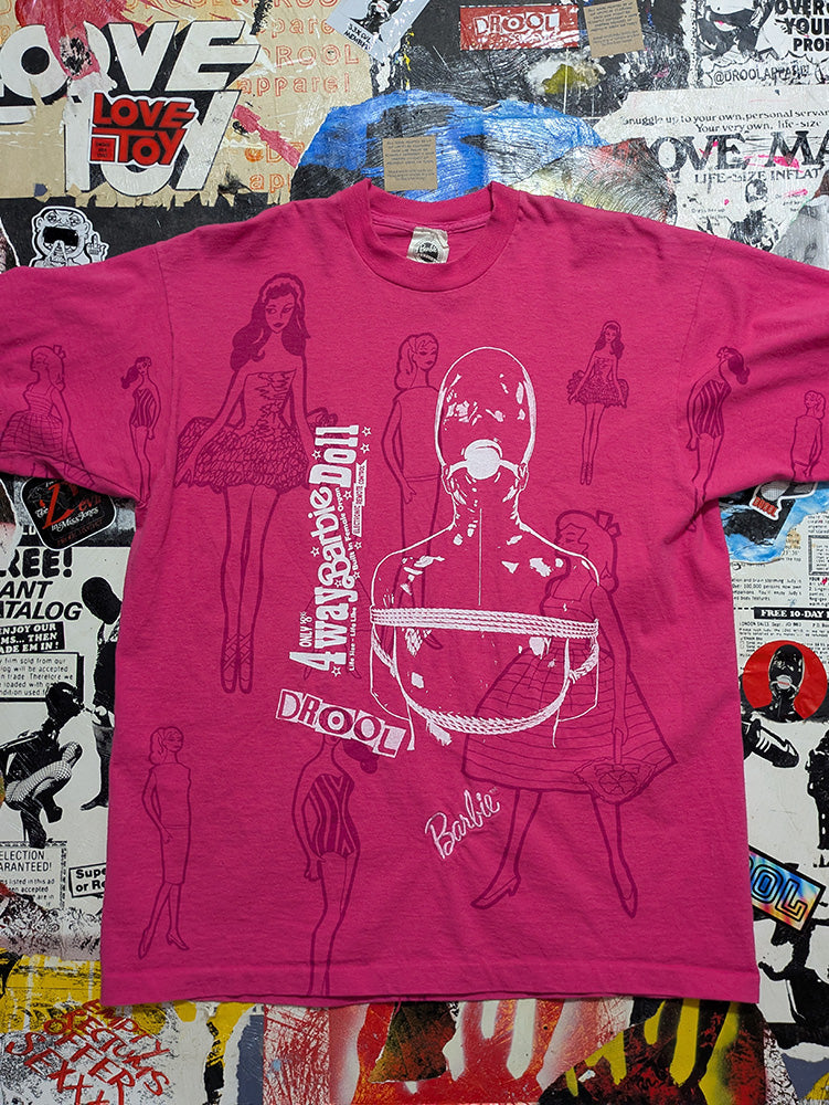 FOMO Collection - Collage Vintage Made in USA Barbie Manifesto T-Shirt  - XL - 12029