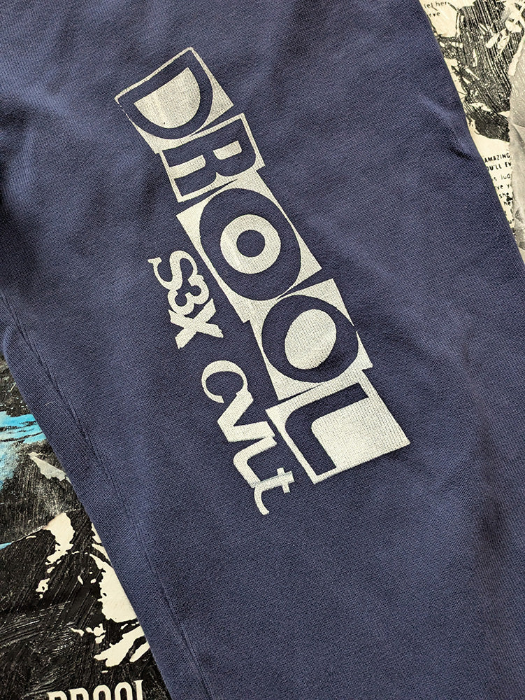 FOMO Collection - DISTRESSED Polo Box Head Sweatpants - L(Length = 40", Inseam = 29", Waist = 38") - 1213