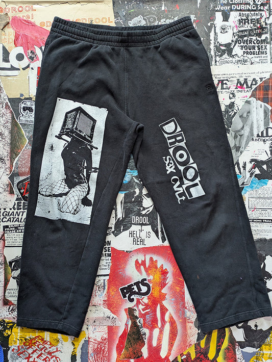 FOMO Collection - Fila Box Head Sweatpants - L(Length = 38", Inseam = 28", Waist = 38") - 1214