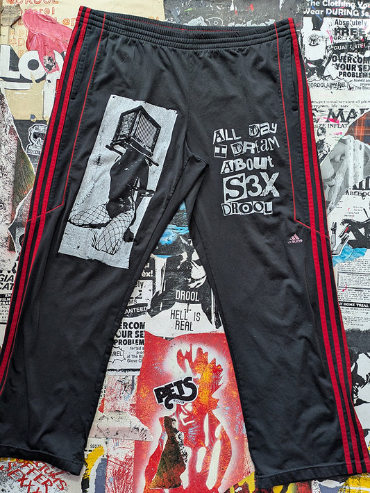 FOMO Collection - A.D.I.D.A.S. Box Head Sweatpants - XL(Length = 41", Inseam = 31", Waist = 42") - 12113