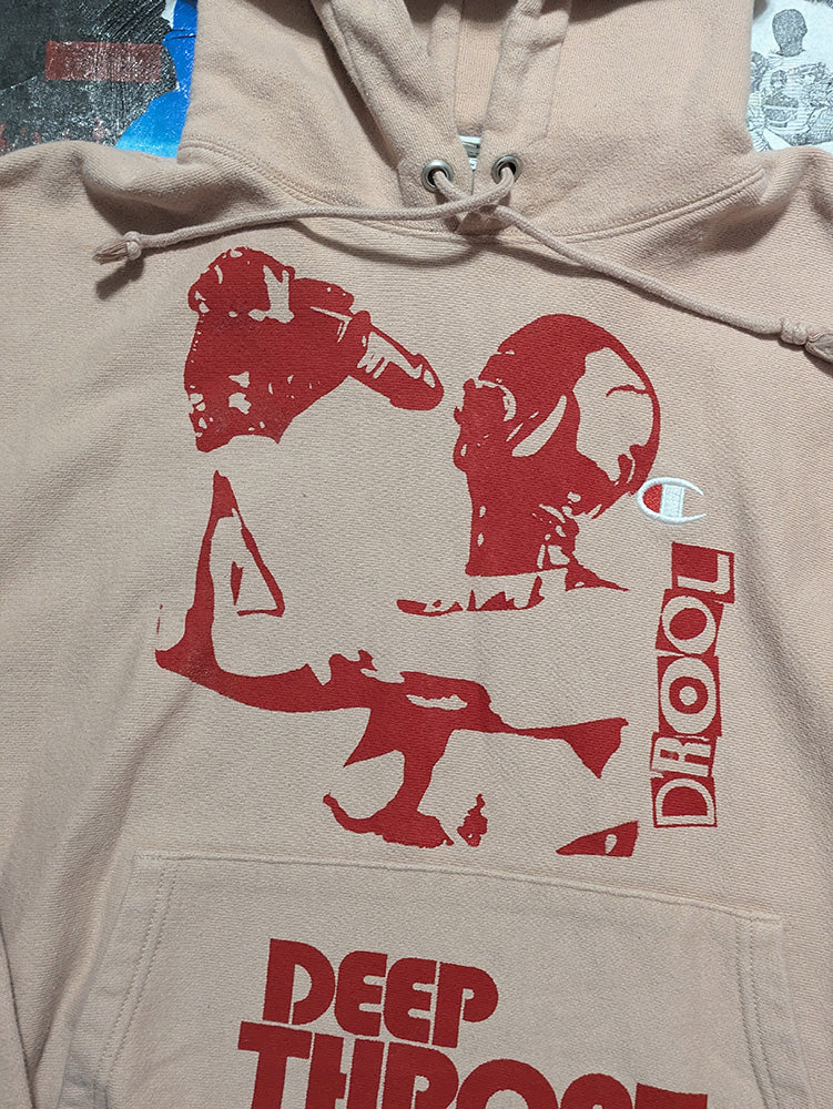 FOMO Collection - Collage Champion Reverse Weave Deep Throat / Hungry Hoodie - M - 12222