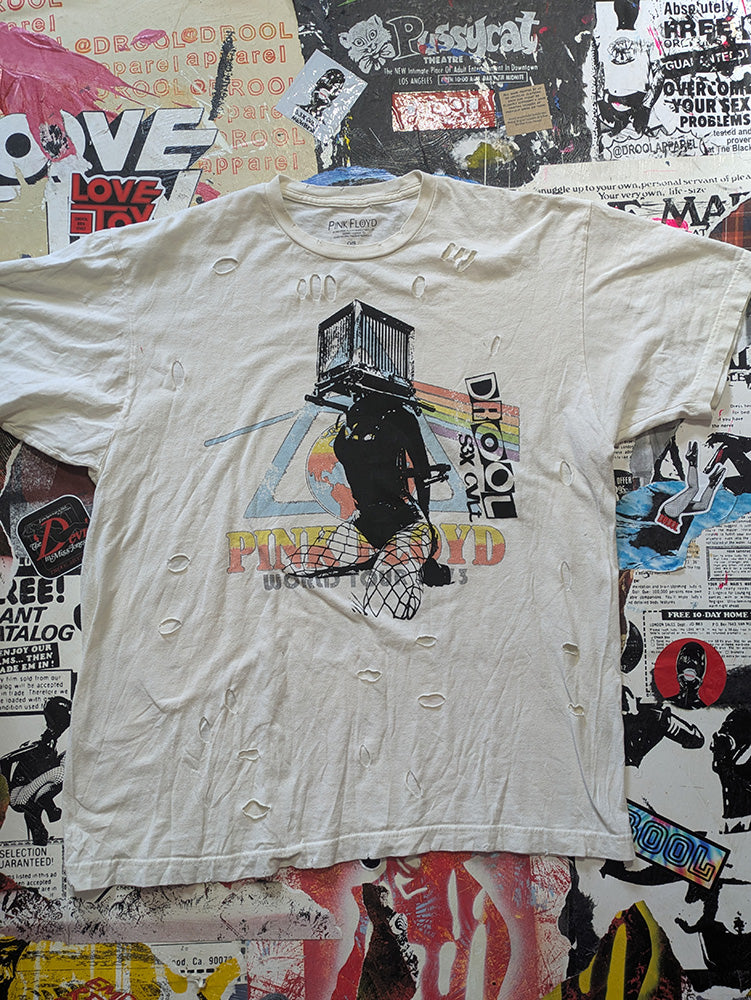 FOMO Collection - DISTRESSED Pink Floyd Box Head T-Shirt - 2XL(OS) - 1231