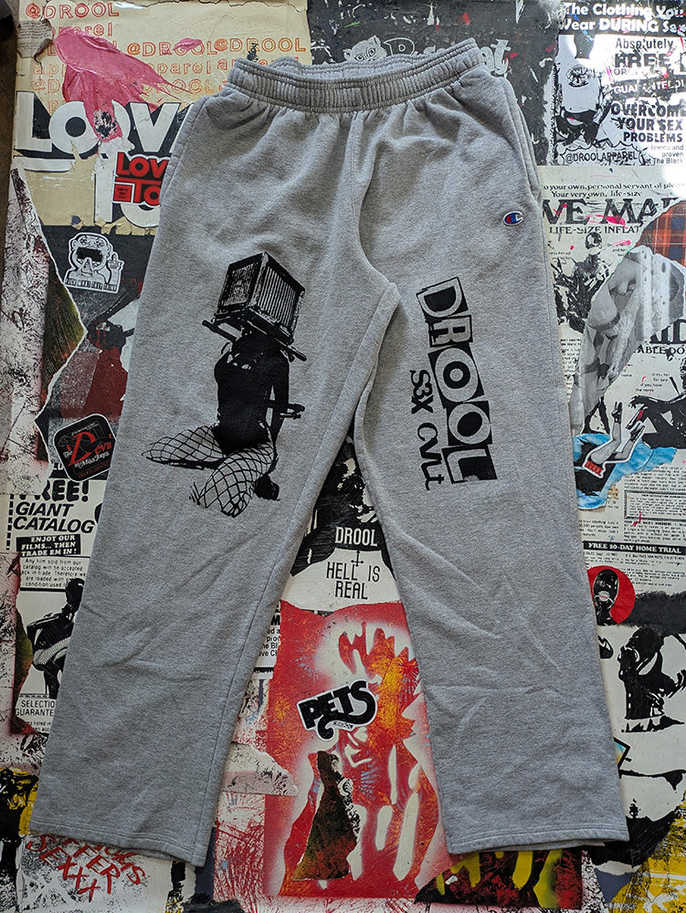 FOMO Collection - Champion Box Head Sweatpants - L(Waist = 32", Length = 40", Inseam = 31") - 12316