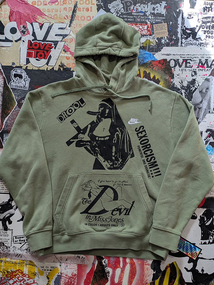 FOMO Collection - Collage Nike Magdalene / Devil In Miss Jones Hoodie - L - 12318