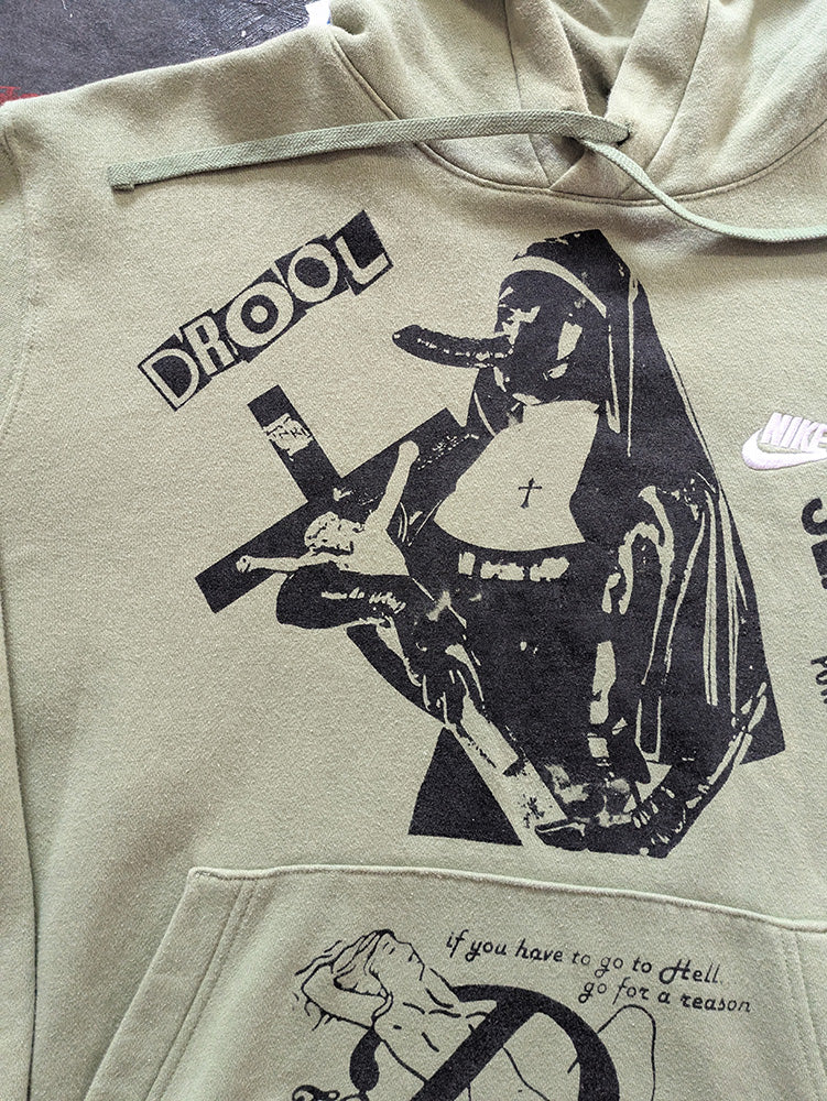 FOMO Collection - Collage Nike Magdalene / Devil In Miss Jones Hoodie - L - 12318