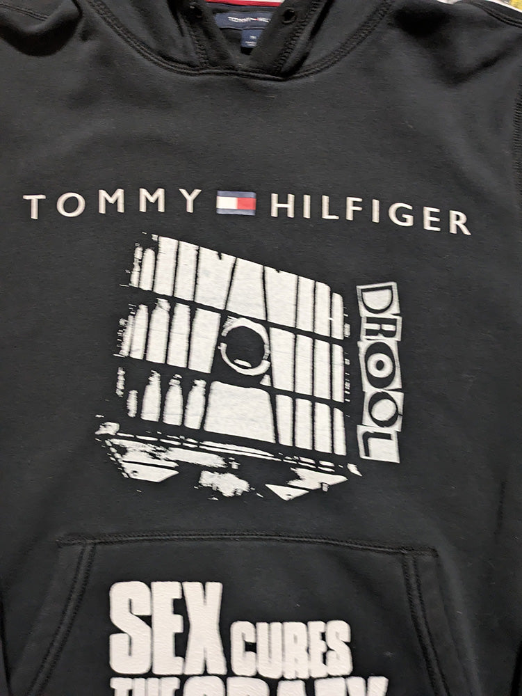 FOMO Collection - Collage Tommy Hilfiger Glory Box / S3x Cures The Crazy Hoodie - M - 12417