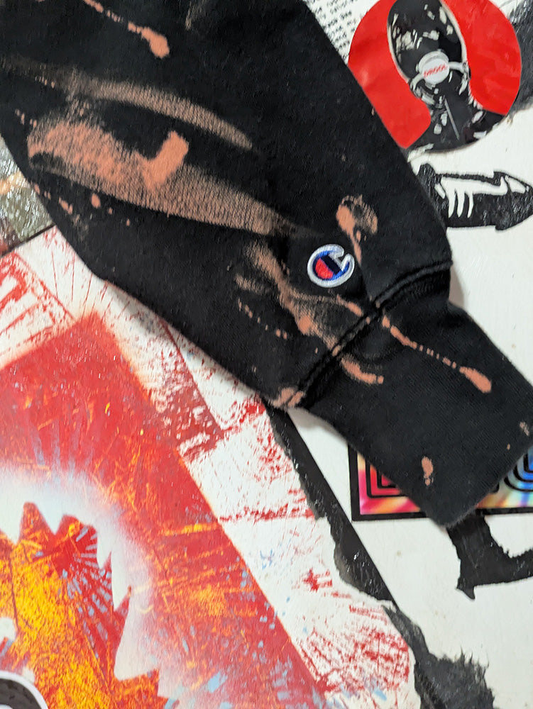 FOMO Collection - Champion Hungry Raw Cut Crop Top Hoodie - S - 12428