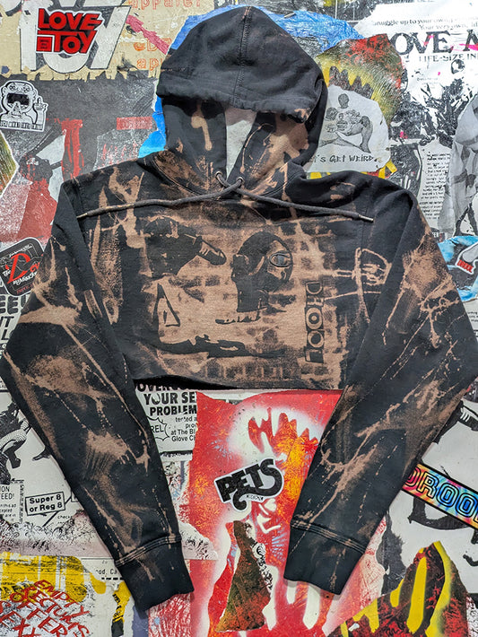 FOMO Collection - Champion Hungry Raw Cut Crop Top Hoodie - S - 12516