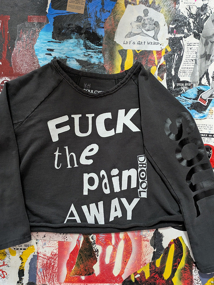 FOMO Collection - "Soul Cycle" FTPA Raw Cut Crop Top Crewneck - M - 12523