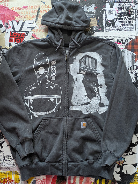 FOMO Collection - Collage Carhartt Box Head / Manifesto Zip Up Hoodie - XLT - 1269