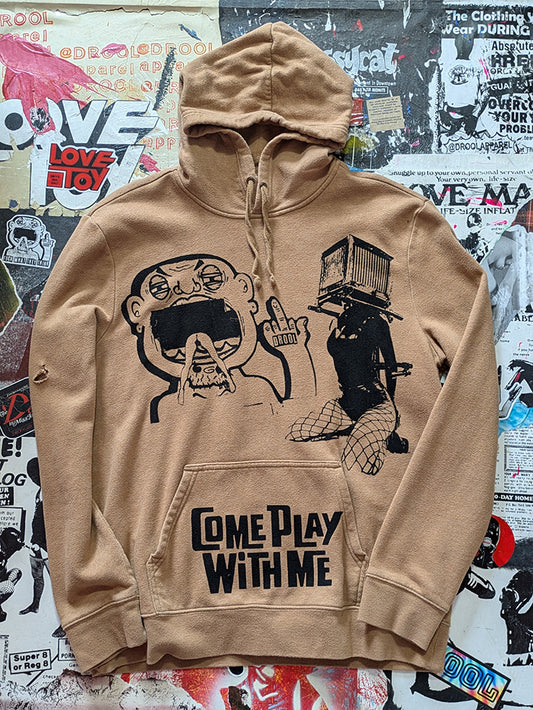 FOMO Collection - DISTRESSED Collage FWTT / Box Head Hoodie - L - 12612