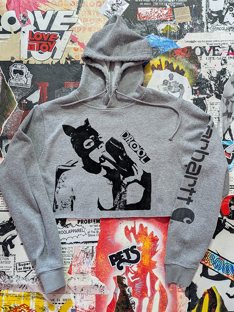FOMO Collection - Carhartt Vice Girls Raw Cut Crop Top Hoodie - L - 12615