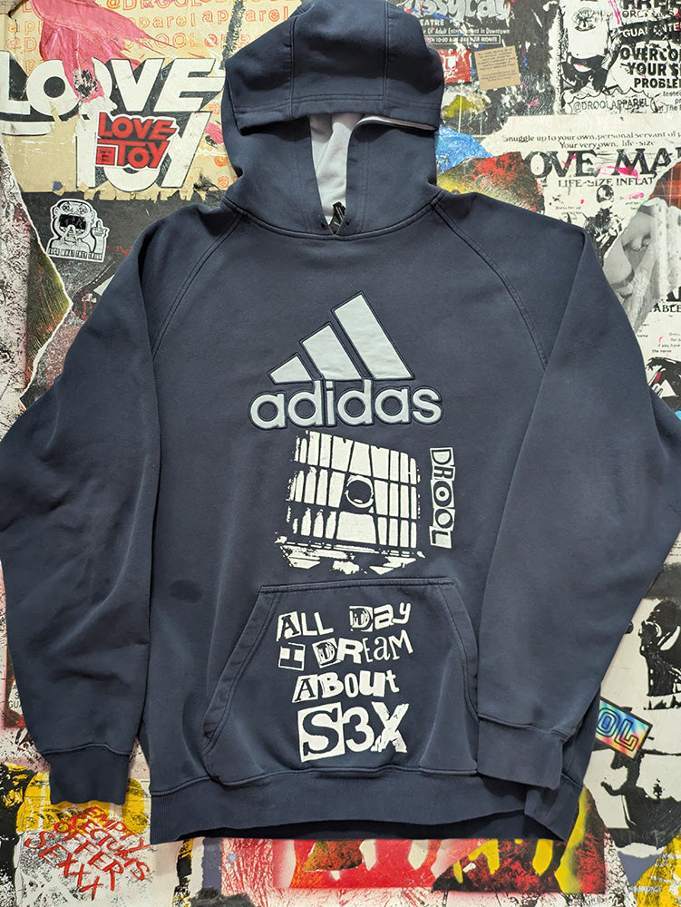 FOMO Collection - DISTRESSED Collage A.D.I.D.A.S Glory Box Hoodie - XL - 12713