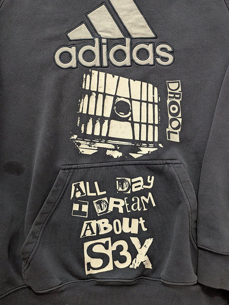 FOMO Collection - DISTRESSED Collage A.D.I.D.A.S Glory Box Hoodie - XL - 12713