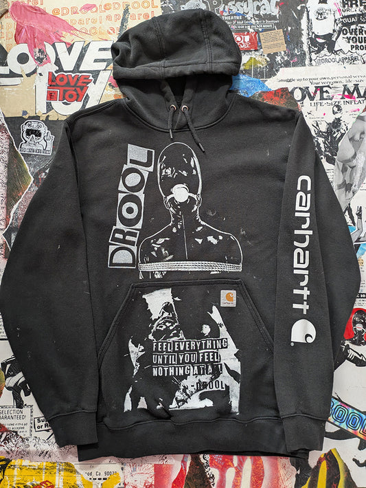 FOMO Collection - DISTRESSED Carhartt Collage Manifesto / Feel Everything Hoodie - M - 12719