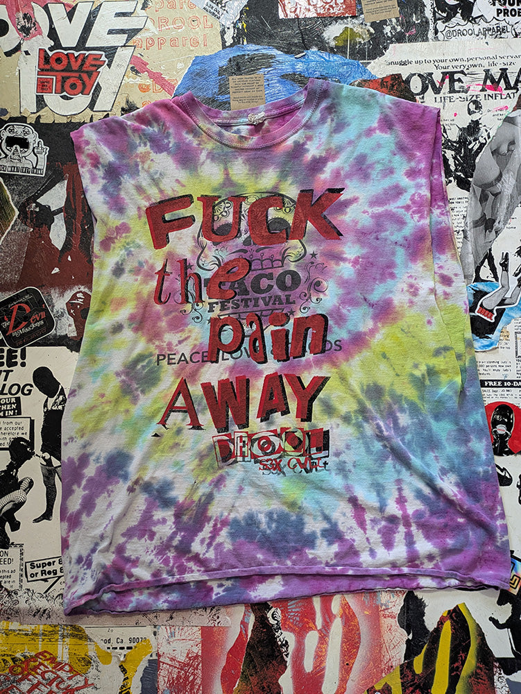 FOMO Collection - DISTRESSED Taco Festival FTPA Raw Cut Muscle Tank - XL - 1284