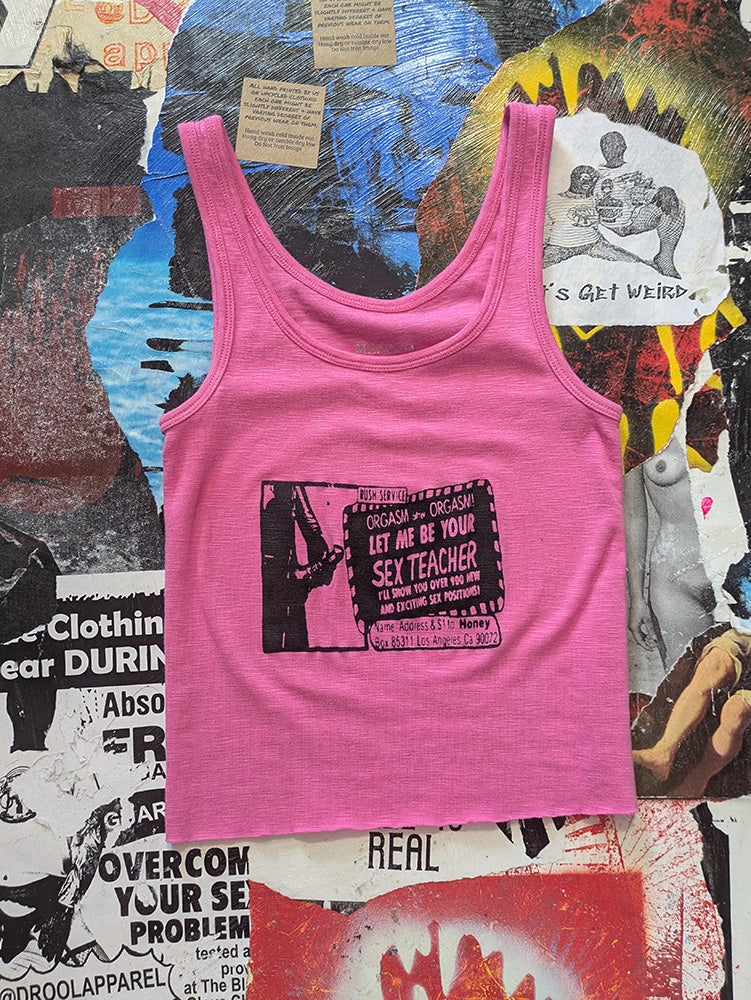 FOMO Collection - Teacher Raw Cut Crop Top - XS - 1287